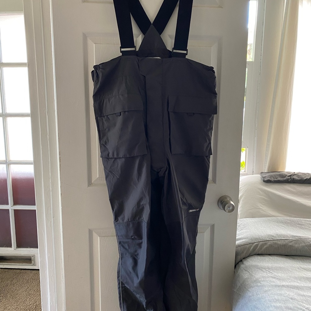 Nautical Experience Men's Sailing Bib Overalls Size M Color Dark Gray